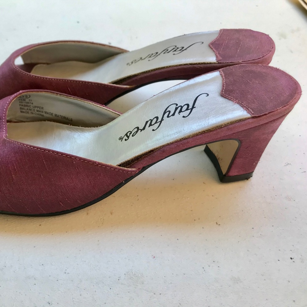 Fanfares Purple Open-Toe Heels Size 6.5 - Picture 7 of 9